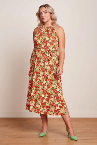 VIRNA MIDI DRESS PUNCH