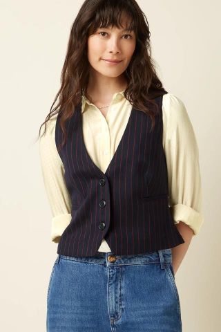 CISSY GILET PINSTRIPE