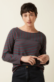 Boatneck Yoke Top Britney Stripe