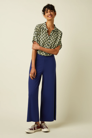 BORDER PALAZZO CROPPED PANTS MILANO