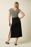 BORDER MIDI SKIRT SILVA