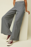 BORDER PALAZZO PANTS MARINIERE STRIPS