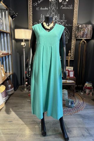 VESTIDO VERDE AGUA