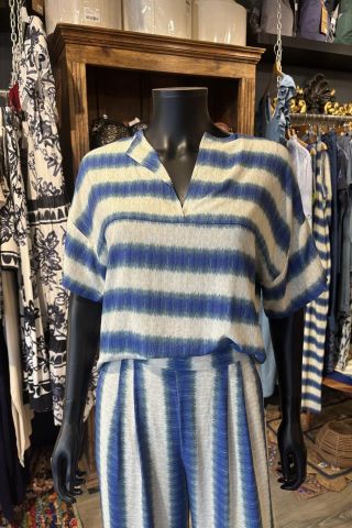 BLUSA RAYAS AZULES
