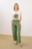 CAMISETA FLOR VERDE