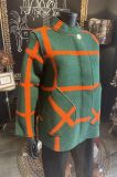 CHAQUETA VERDE Y NARANJA