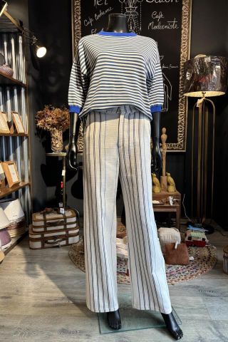 PANTALÑON RAYAS AZULES