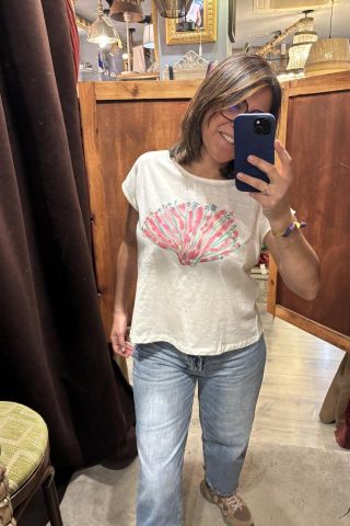 CAMISETA CRUDA CORAL