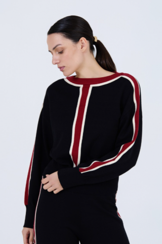 JERSEY NEGRO RAYA ROJA