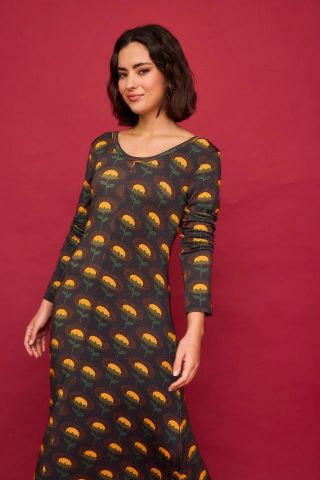 VESTIDO PINO FLOR AMARILLO